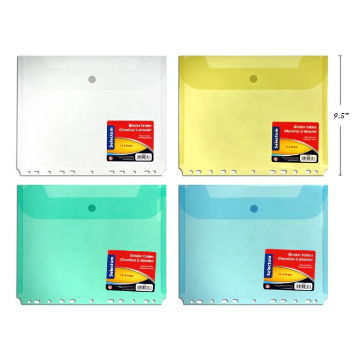 Pochette en plastique avec velcro pour cartable