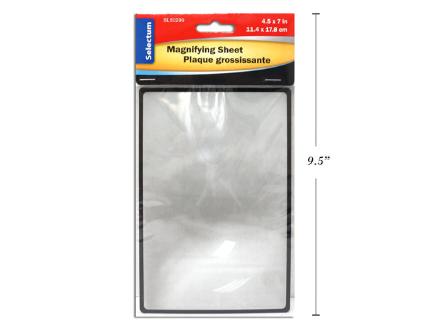 Loupe plaque grossissante 4,5 po x 7 po