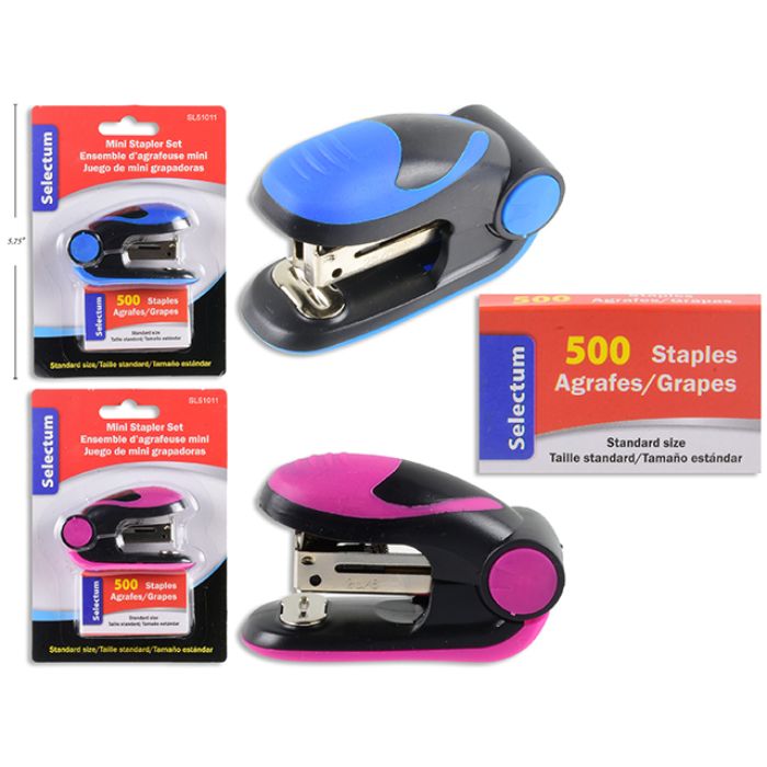Mini-agrafeuse 26/6 avec 500 agrafes Selectum