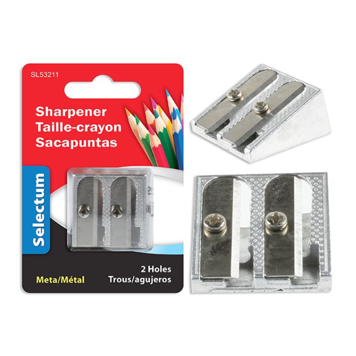 Taille-crayon en métal Selectum avec 2 trous