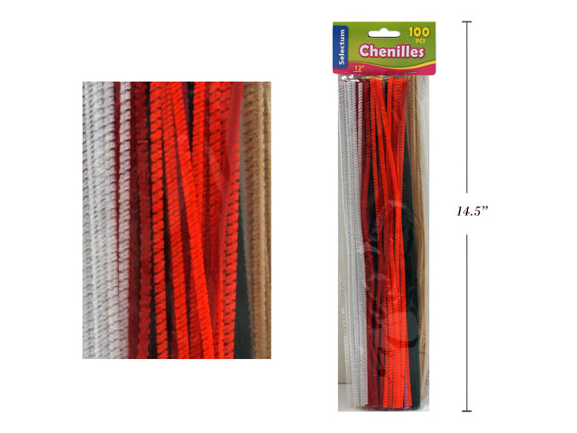 Cure-pipe 30 cm x 4 mm multicolore (paquet de 100)