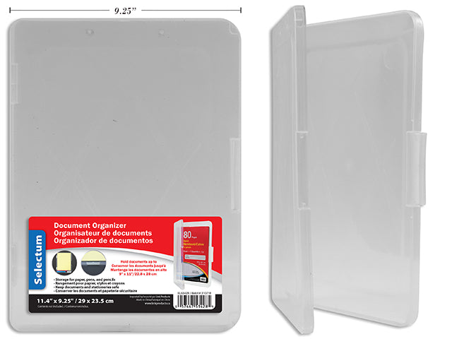 Porte-document 11.4 po x 9,25 po boîtier transparent
