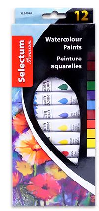 Ensemble de peinture aquarelle Selectum (12 couleurs)