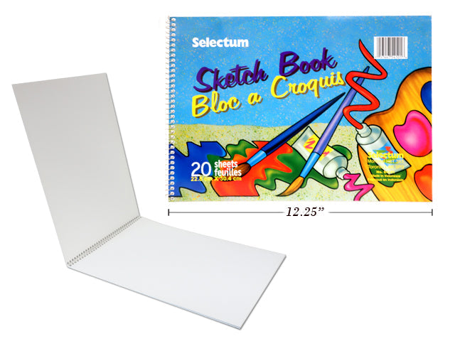 Carnet à croquis 9 po x 12 po Selectum (20 feuilles)
