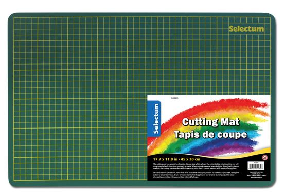 Tapis de coupe 18 po x 12 po quadrillé vert pour scrapbooking