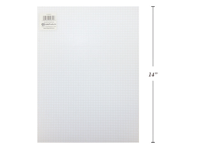 Toile en plastique pour broder 11 po x 14 po clair
