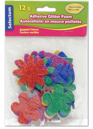Autocollants en mousse fleur brillante (12g)