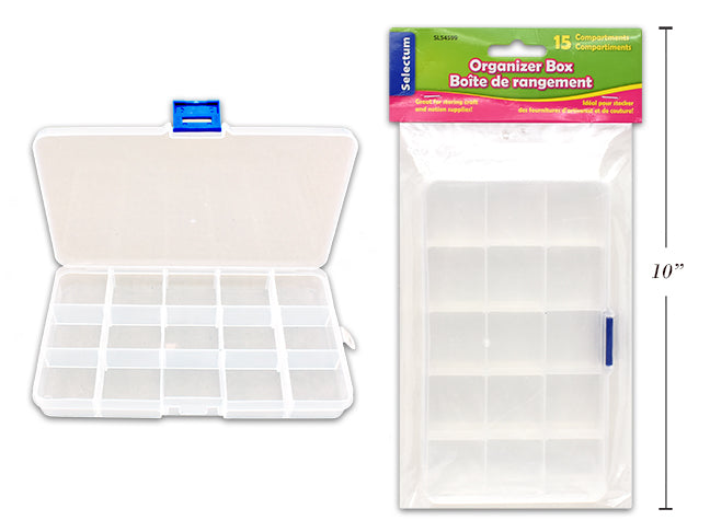 Boîte de rangement avec 15 compartiments