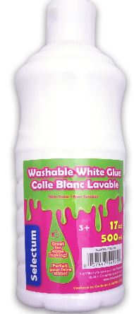 Colle liquide blanche lavable 500 ml Selectum