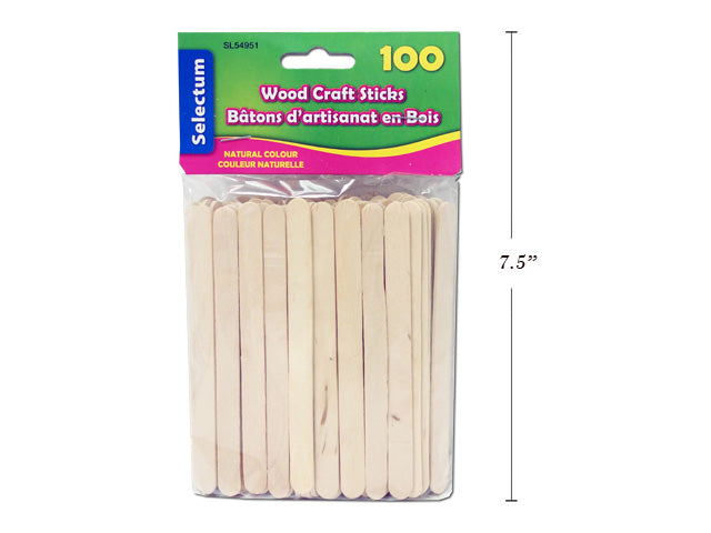 Bâton de bois 4,5 po naturel (paquet de 150)