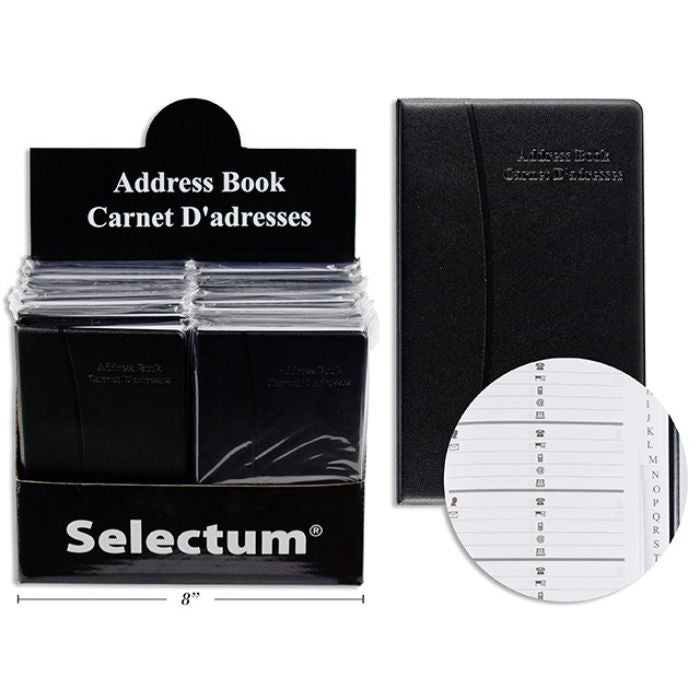 Carnet d'adresses 4 po x 6 po noir (192 pages)