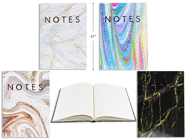 Cahier de notes à couverture rigide 7,45 po x 11 po 160 pages (80 feuilles)