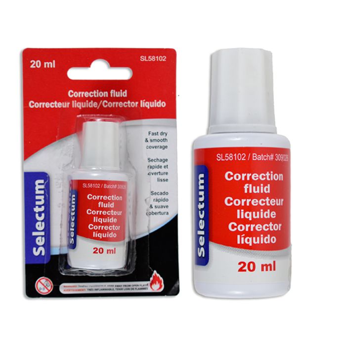 Bouteille de liquide correcteur Selectum 20 ml