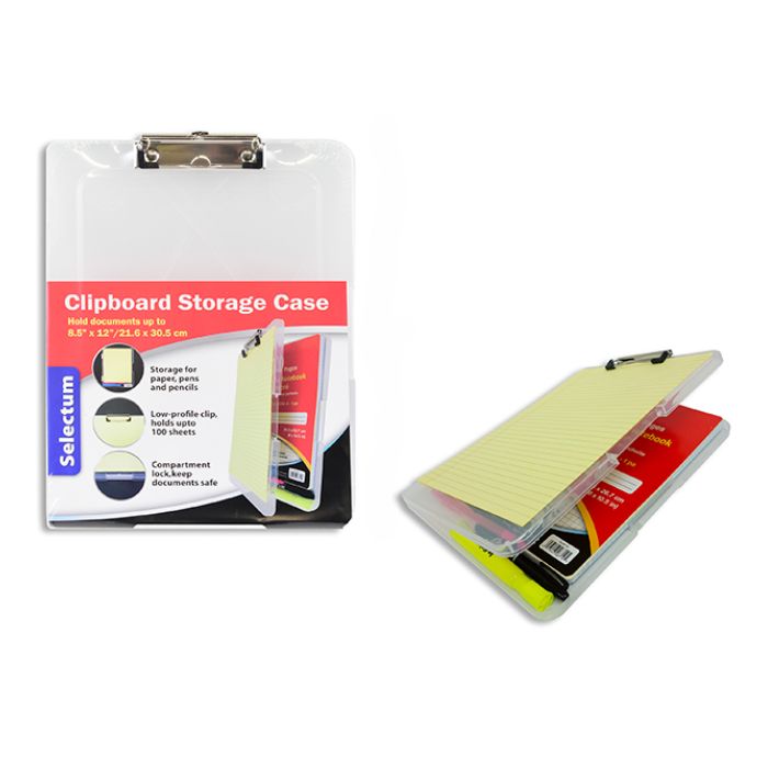Tablette à pince avec boite de rangement 9 po x 12 po