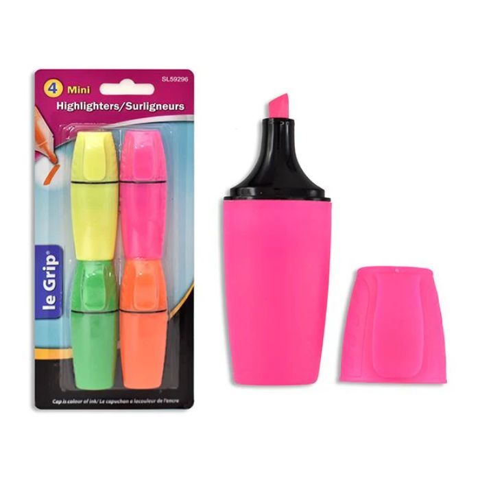 Surligneur mini Le Grip (paquet de 4)