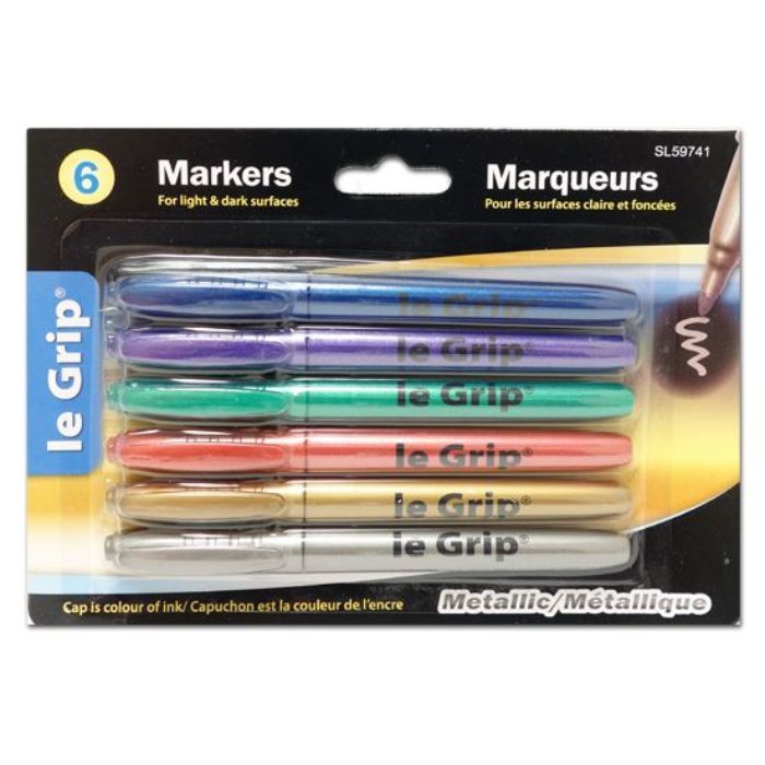 Marqueur permanent métallique (paquet de 6)