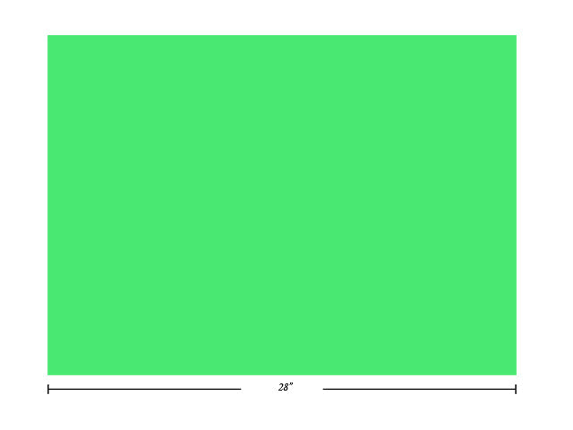 Carton 22 po x 28 po