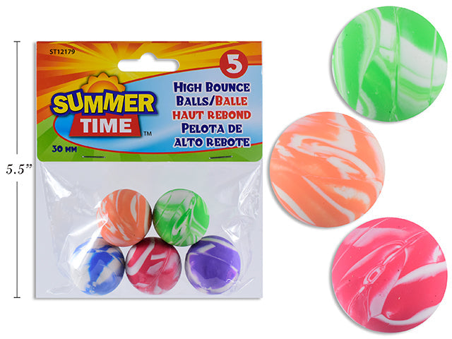 Balle rebondissante (paquet de 5)
