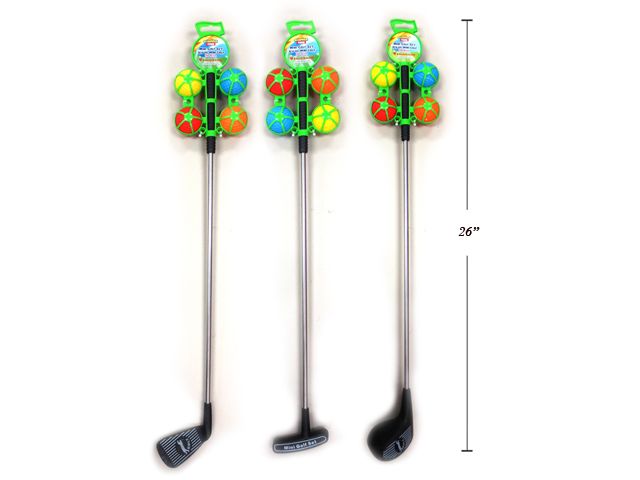 Bâton de golf 26 po avec 4 balles