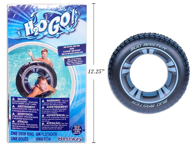 Anneau gonflable flottant 36 po motif de pneu