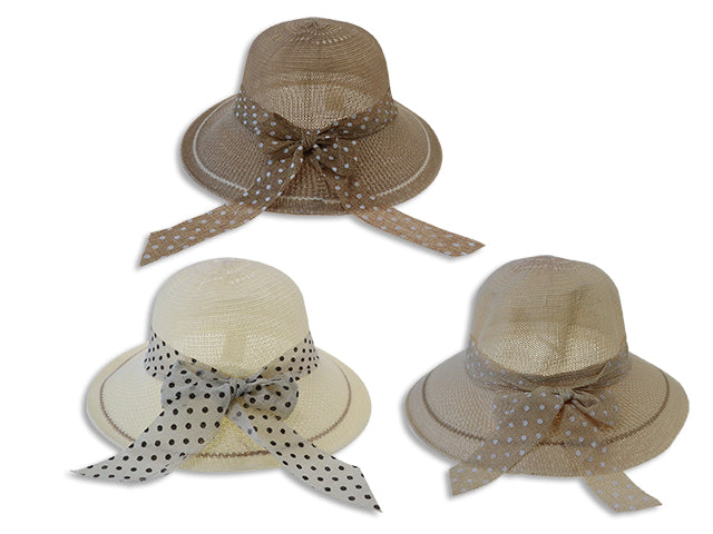 Chapeau femme 13,5 po avec un ruban