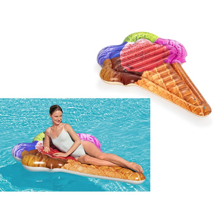 Matelas de piscine 6 pi en forme de cornet à crème glacée