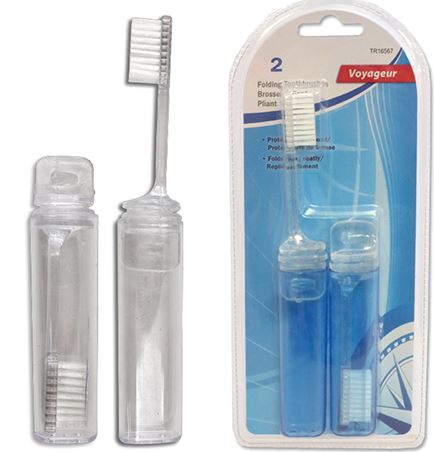 Brosse à dents de voyage (paquet de 2)