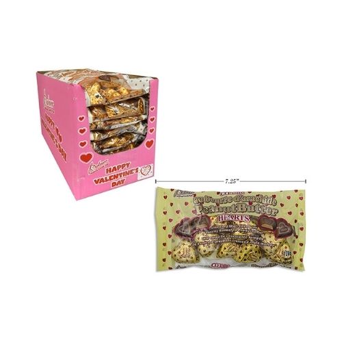 Chocolat au lait et beurre d'arachide en forme de coeur Palmer 128g
