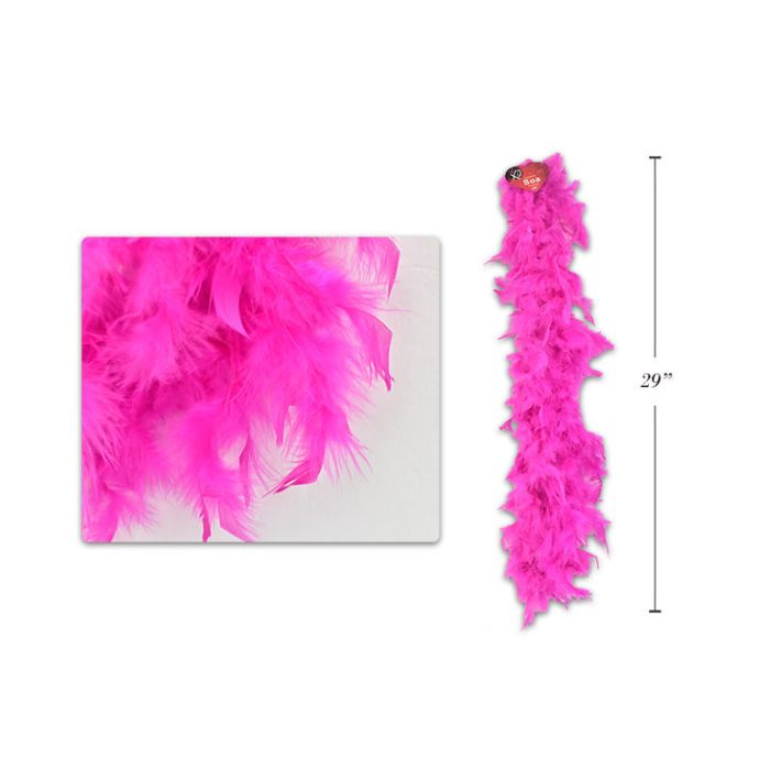 Boa de plumes rose néon 4 pi