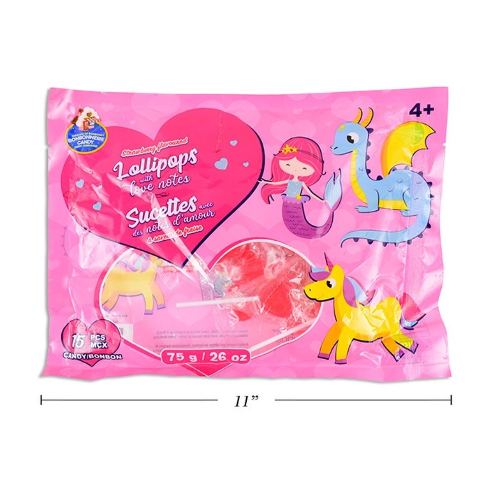 Suçons en forme de coeur 75 g
