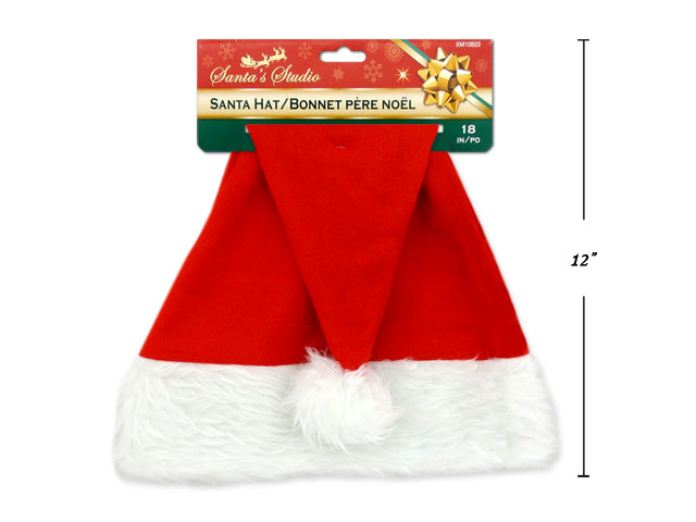Tuque de Père Noël 18 po en fausse fourrure