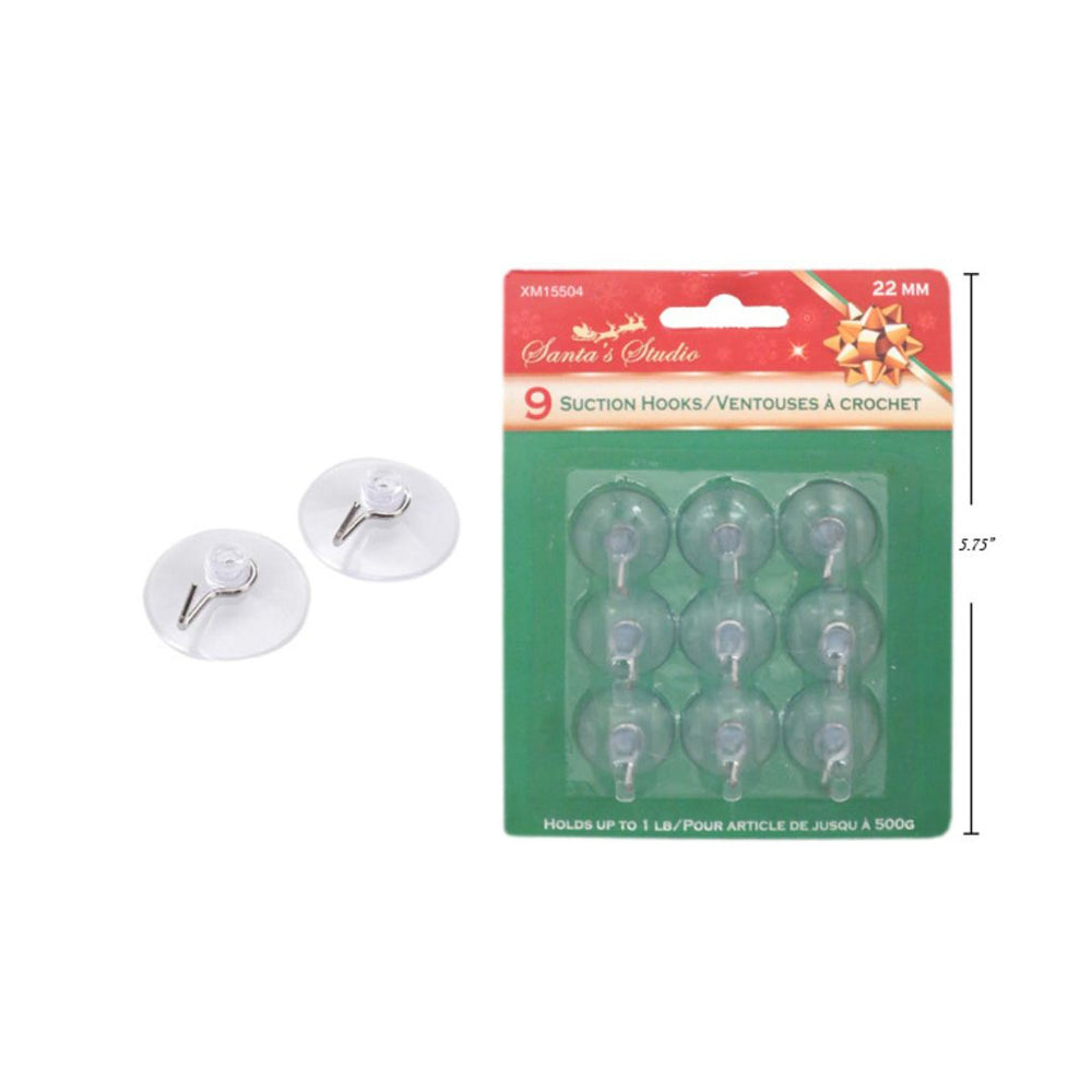 Crochet avec ventouse 22 mm (paquet de 9)
