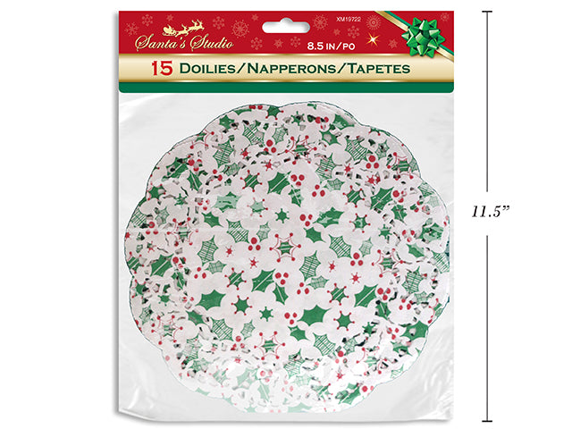 Napperon (doilie) 8,5 po (paquet de 15) motif gui