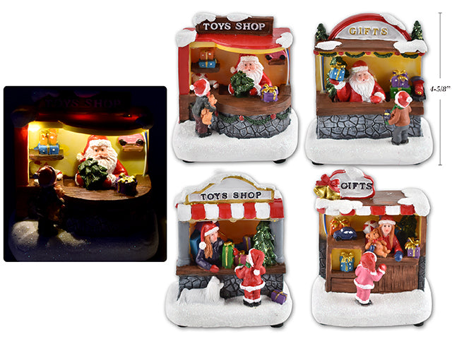 Scène lumineuse magasin de Noël 5 po
