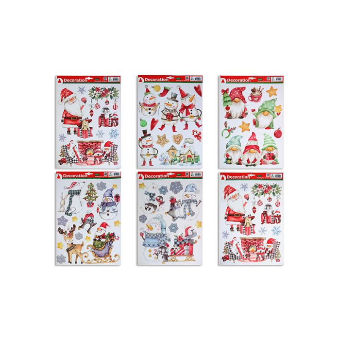 Autocollants de Noël pour fenêtre brillants