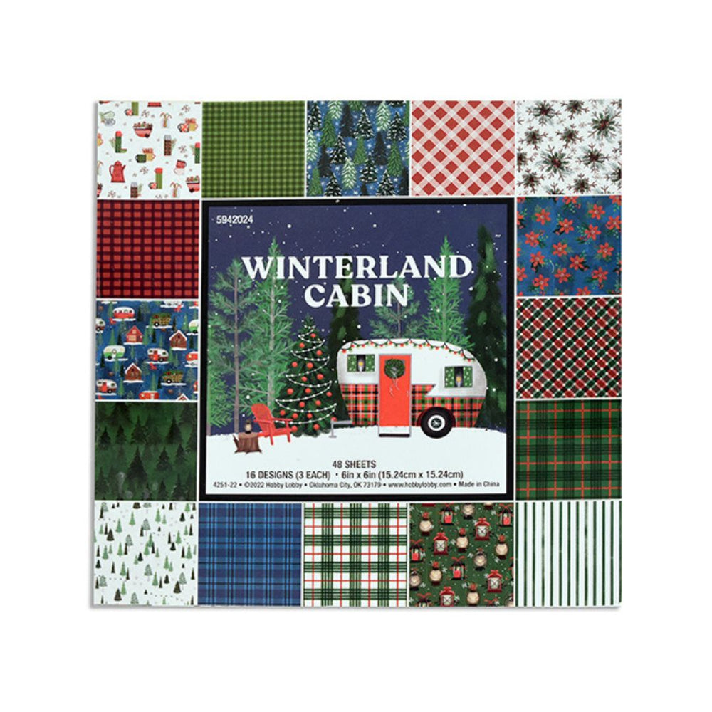 Papier 6 po x 6 po motif de Noël (48 feuilles)