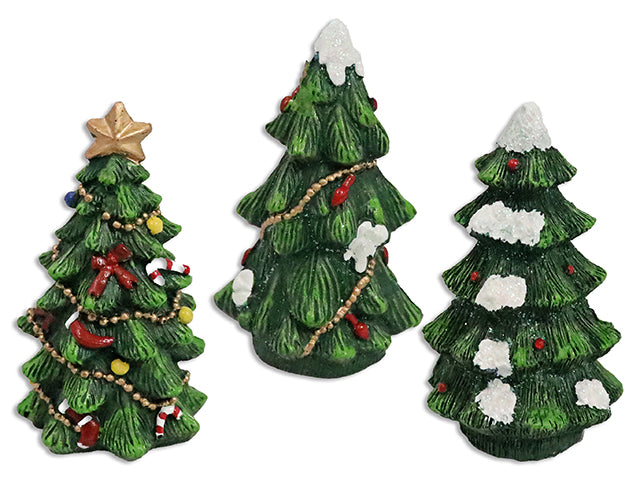 Sapin enneigé et décoré 4,25 po x 2,25 po