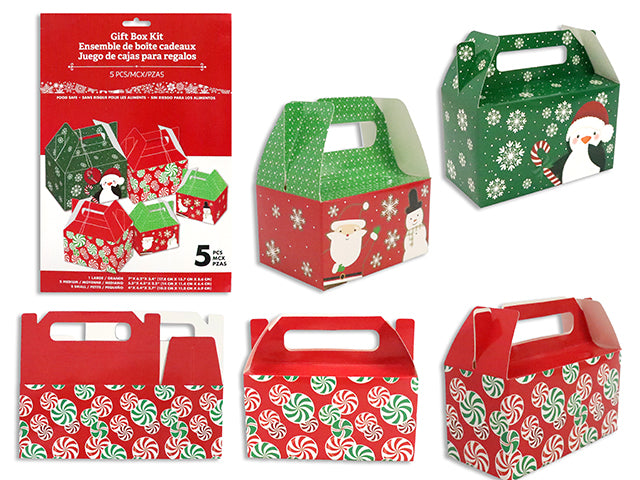 Boîte cadeau de Noël (paquet de 5)