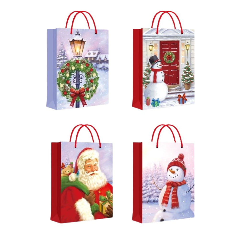 Sac cadeau jumbo brillant motif de Noël