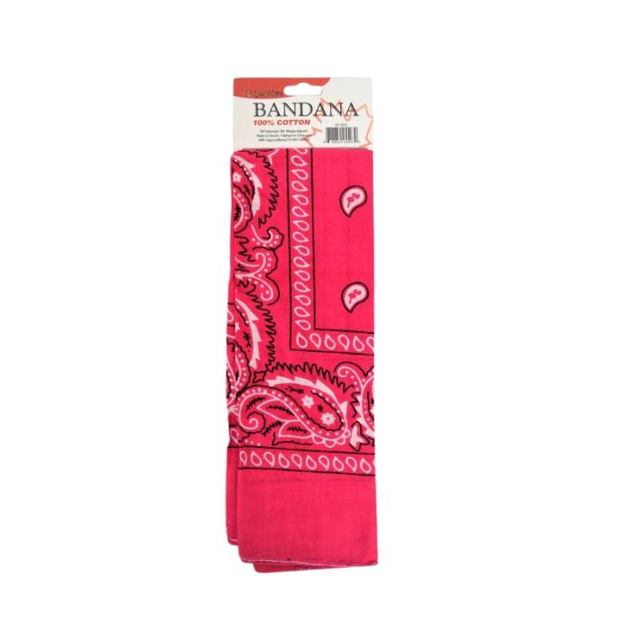 Bandana à motif 21 po x 21 po rose fuchsia