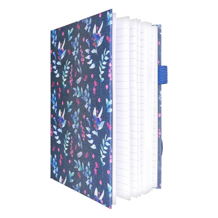 Journal à couverture rigide 6 po x 8 po Hilroy 224 pages (112 feuilles) Floral