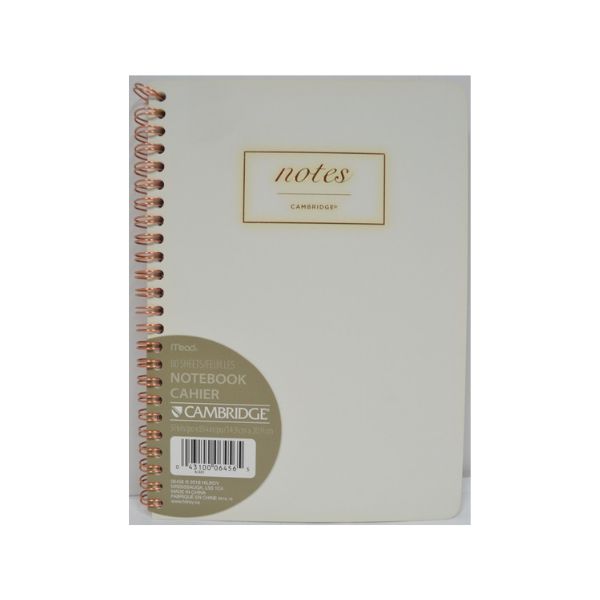 Cahier de notes spirale 6 po x 8,25 po 160 pages Cambridge