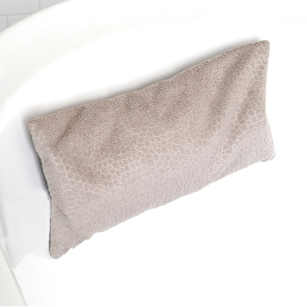 Oreiller de bain en billes et ratine taupe