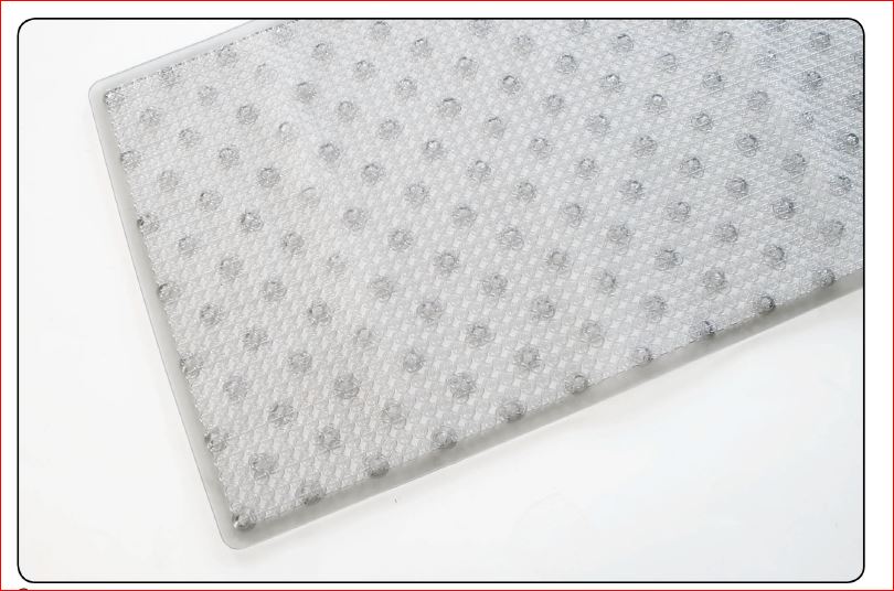 Tapis de bain antidérapant 16 pouces x 27 pouces surface texturée gris