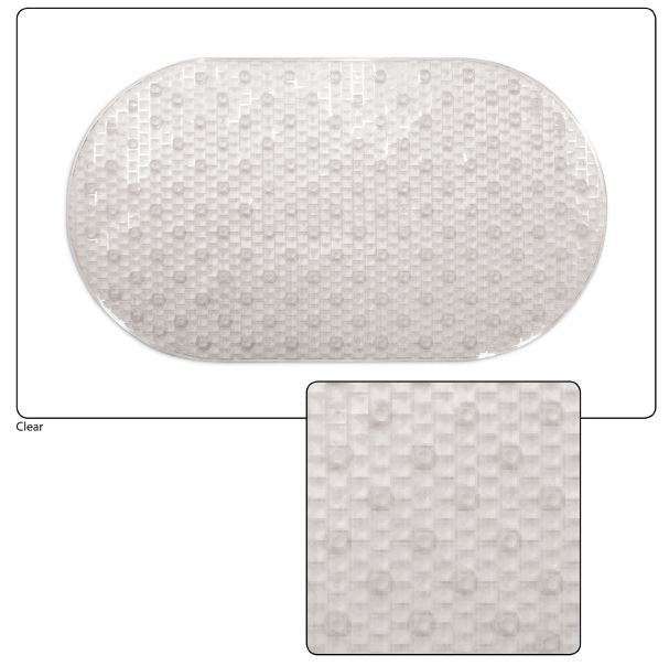 Tapis de bain antidérapant ovale clair