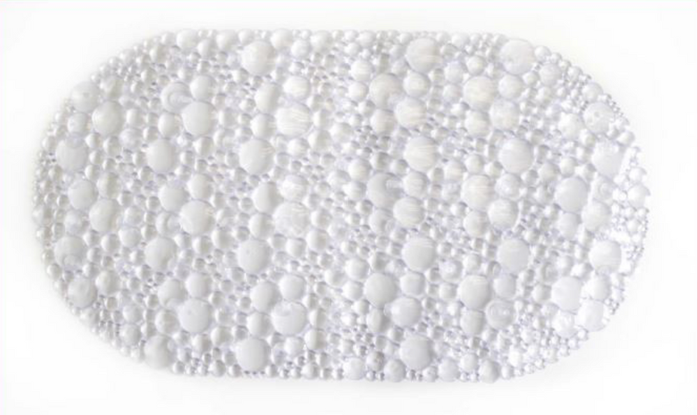 Tapis de bain antidérapant ovale gris 15 pouces x 27 pouces gris