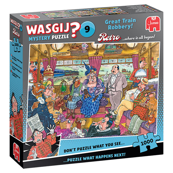 Casse-tête Wasgij Mystery 1000 morceaux Le super cambriolage du train !