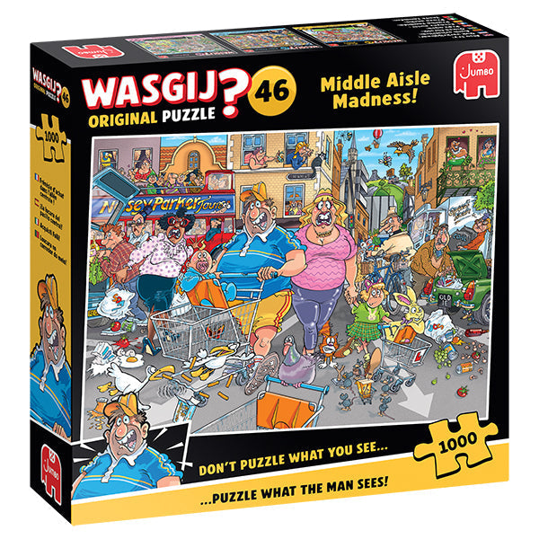 Casse-tête Wasgij Original 1000 morceaux Frénésie d'achat dans l'allée centrale !