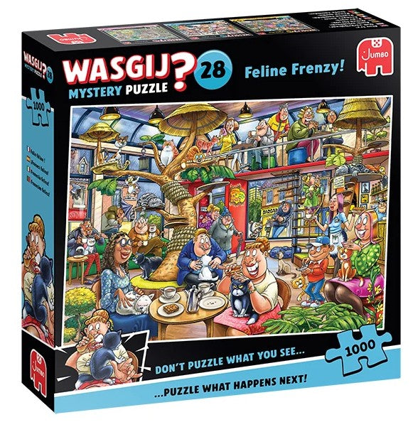 Casse-tête Wasgij Mystery 1000 morceaux Folie féline !