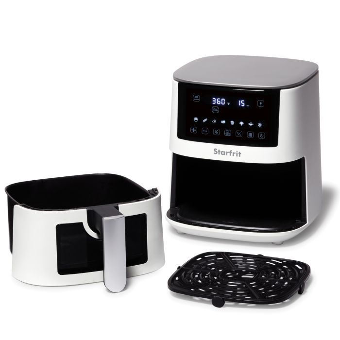 Friteuse à air chaud digital 4,2 L Starfrit avec revêtement en céramique et tiroir à fenêtre